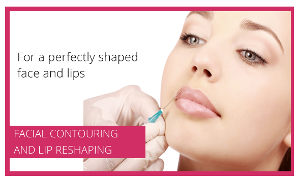 Facial contouring and lip reshaping